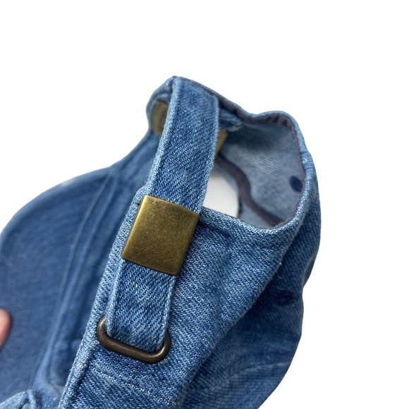 NWT Kids Distressed Blue Denim Baseball Hat Cap Low Profile‎ Adjustable Cotton - Picture 3 of 5